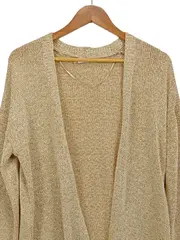 Vorschaubild 2 von Damen Strickjacke Gr. M Beige Casual Langarm