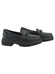 Vorschaubild 1 von Chunky Loafer Slipper Damen Schwarz Gr. 38 Plateau Synthetik