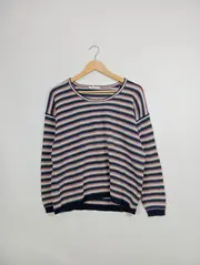 Vorschaubild 2 von Damen Pullover Gr. 38/M gestreift Mehrfarbig Casual Strick