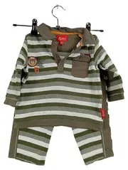 Vorschaubild 1 von Baby Set Kinder gestreift mit Tiermotiv Gr. 80 Mehrfarbig Baumwolle
