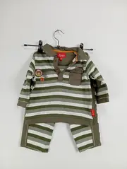 Vorschaubild 2 von Baby Set Kinder gestreift mit Tiermotiv Gr. 80 Mehrfarbig Baumwolle