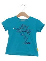 Vorschaubild 1 von T-Shirt Baby Gr. 80 Türkis Palme Teddybär Kurzarm Baumwolle