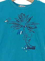 Vorschaubild 3 von T-Shirt Baby Gr. 80 Türkis Palme Teddybär Kurzarm Baumwolle