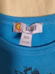 Vorschaubild 6 von T-Shirt Baby Gr. 80 Türkis Palme Teddybär Kurzarm Baumwolle