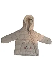 Vorschaubild 1 von Kinder Winterjacke Gr. 80 Rosa Kapuze Tiermotiv Gesteppt