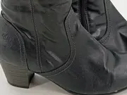 Vorschaubild 3 von Damen Stiefel Gr. 38 Schwarz Blockabsatz Reißverschluss