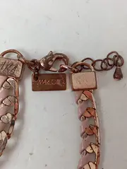 Vorschaubild 2 von Armband Damen Mehrfarbig Elegant Metall Leder 20cm