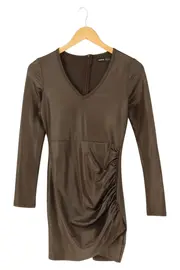Vorschaubild 1 von SHEEN Damen Festliches Minikleid Gr. 38/M Braun Elegant Modisch mit Raffungen