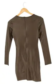 Vorschaubild 2 von SHEEN Damen Festliches Minikleid Gr. 38/M Braun Elegant Modisch mit Raffungen