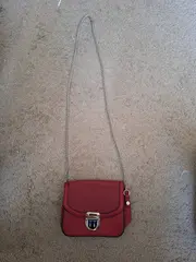 Vorschaubild 3 von Damen Umhängetasche Rot Elegant mit Kette Handtasche