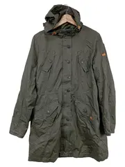 Vorschaubild 1 von edc Damen Parka Oliv Gr. 38/M Freizeit Kapuze Baumwolle Übergangsjacke