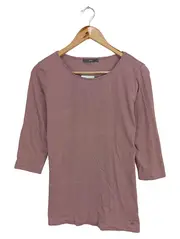 Vorschaubild 1 von Damen Langarmshirt Gr. 40/L Rosa Basic Casual Baumwolle