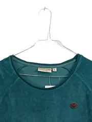 Vorschaubild 4 von Damen Sweatshirt Samt Pullover Petrol Gr. L Langarm