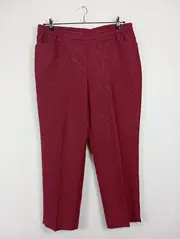 Vorschaubild 1 von M. COLLECTION Damen Stoffhose Gr. 44 Rot Casual Florales Muster
