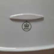 Vorschaubild 3 von Servierplatte Porzellan Weiß Klassisch Oval Goldrand Teller