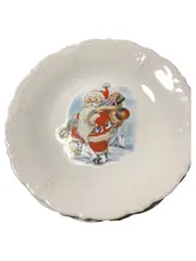 Vorschaubild 1 von Weihnachtsteller Wandteller Nikolaus Motiv Porzellan 25cm Weiß