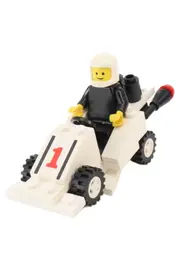 Vorschaubild 1 von Bauset Komplett Rennwagen mit Fahrer Figur Weiß Kinder Spielzeug