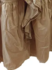 Vorschaubild 4 von Damen Freizeitkleid Rüschen Beige Gr. 38/M Sommer Minikleid Baumwolle