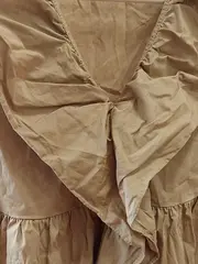 Vorschaubild 3 von Damen Freizeitkleid Rüschen Beige Gr. 38/M Sommer Minikleid Baumwolle