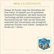 Vorschaubild 3 von Paw Patrol 3D Puzzle 54 Teile Easyclick Zahlen Puzzeln ab 7J