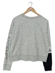 Vorschaubild 2 von Damen Pullover Grau Meliert Gr. 38/M Baumwolle Polyester Casual