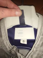 Vorschaubild 5 von Herren Jeansjacke Biker Denim Grau Gr. M Reißverschluss