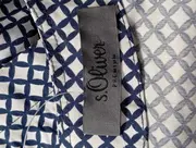 Vorschaubild 3 von Damen Blusenkleid Gr. 34/XS Blau Grafisch Elegant Hemdblusenkleid