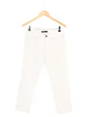 Vorschaubild 1 von Damen Jeans Straight Leg Gr. 38 W29 Weiß Elegant Baumwolle