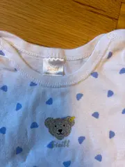 Vorschaubild 5 von Baby Body Gr. 56 Weiß mit Herzmuster Baumwolle