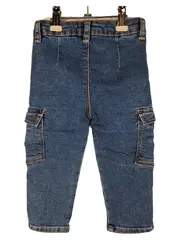 Vorschaubild 2 von Kinder Cargo Jeans Hose Gr. 86 Blau 12-18 Monate Denim