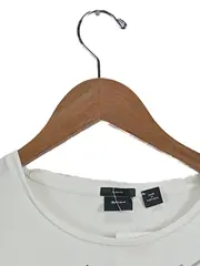Vorschaubild 3 von Herren T-Shirt Gr. L Weiß Grafik Print Slim Fit Baumwolle