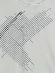 Vorschaubild 2 von Herren T-Shirt Gr. L Weiß Grafik Print Slim Fit Baumwolle