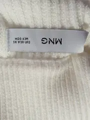 Vorschaubild 3 von Damen Strickpullover Gr. 34/XS Weiß Gestreift Half-Zip Casual