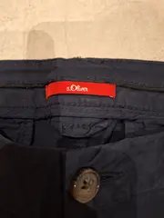 Vorschaubild 3 von Damen Stoffhose Chino Gr. 38 Navy Blau Slim Fit Baumwolle