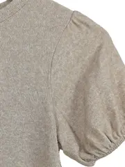 Vorschaubild 3 von Damen T-Shirt Gr. 36/S Beige Rippstrick Feminin Kurzarm