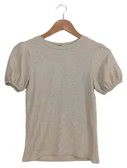 Vorschaubild 1 von Damen T-Shirt Gr. 36/S Beige Rippstrick Feminin Kurzarm