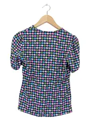 Vorschaubild 2 von Damen T-Shirt Gr. 34/XXS Mehrfarbig Geometrisches Muster Casual