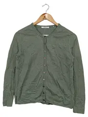 Vorschaubild 1 von Damen Strickjacke Grün Gr. 34/XS Klassisch Elegant Cardigan