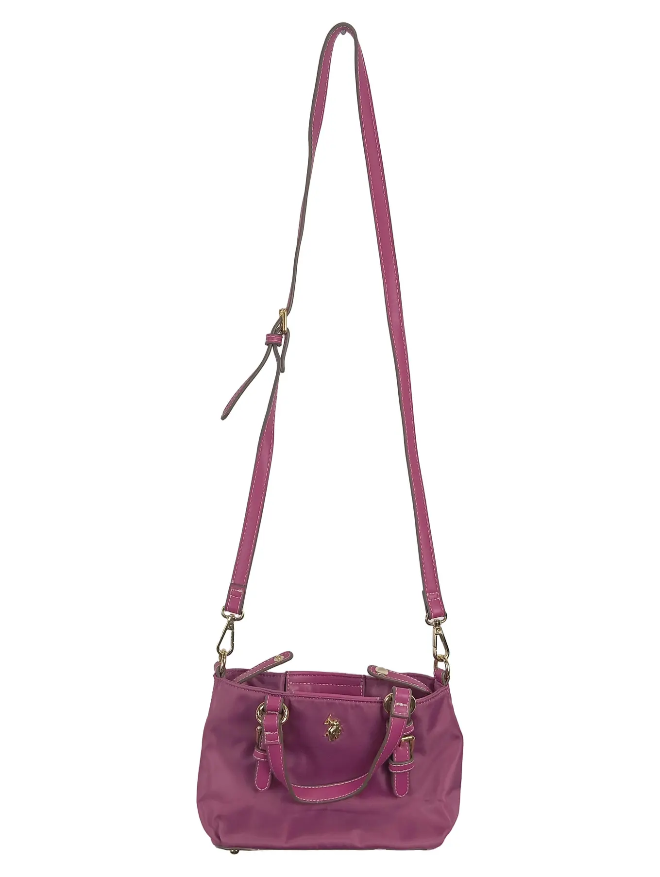 U.S. POLO ASSN. Damen Umhängetasche Handtasche Pink Casual Stoff