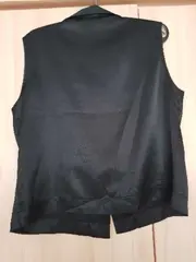 Vorschaubild 3 von Hemdbluse Damen 42/XL Schwarz Elegant Ärmellos