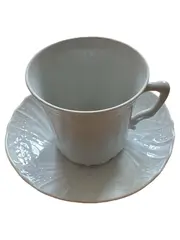 Vorschaubild 1 von Tasse Untertasse Porzellan Weiß Klassisch