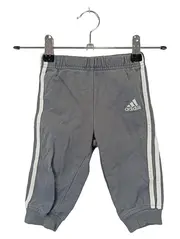 Vorschaubild 1 von Kinder Jogginghose Gr. 62 Grau Gestreift Logo Sport Baumwolle