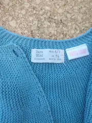 Vorschaubild 4 von Kinder Strickjacke Gr. 74 Türkis Casual