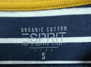 Vorschaubild 2 von Damen Langarmshirt Gestreift Petrol Gelb Organic Cotton Gr. S
