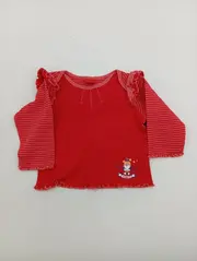 Vorschaubild 2 von Baby Body Mädchen Gr. 62 Rot Langarm Gestreift mit Motiv