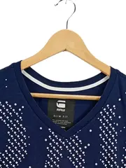 Vorschaubild 5 von Damen T-Shirt Slim Fit Blau Punkte Gr. 32/XXS Casual