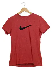 Vorschaubild 1 von Damen Sport Shirt Gr. 36/S Rot Kurzarm Logo-Print