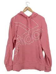 Vorschaubild 1 von Damen Kapuzenpullover Hoodie Gr. 38/M Rosa Sportlich Logo-Print