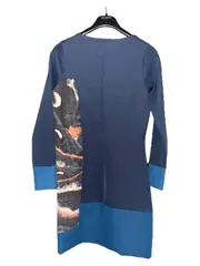 Vorschaubild 2 von Damen Freizeitkleid Gr. 36 Blau Casual Langarm