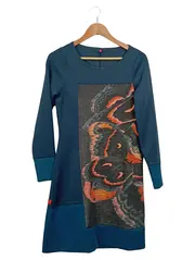 Vorschaubild 1 von Damen Freizeitkleid Gr. 36 Blau Casual Langarm